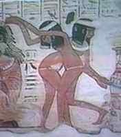 Two dancing girls at a banquet; excerpt, Source: